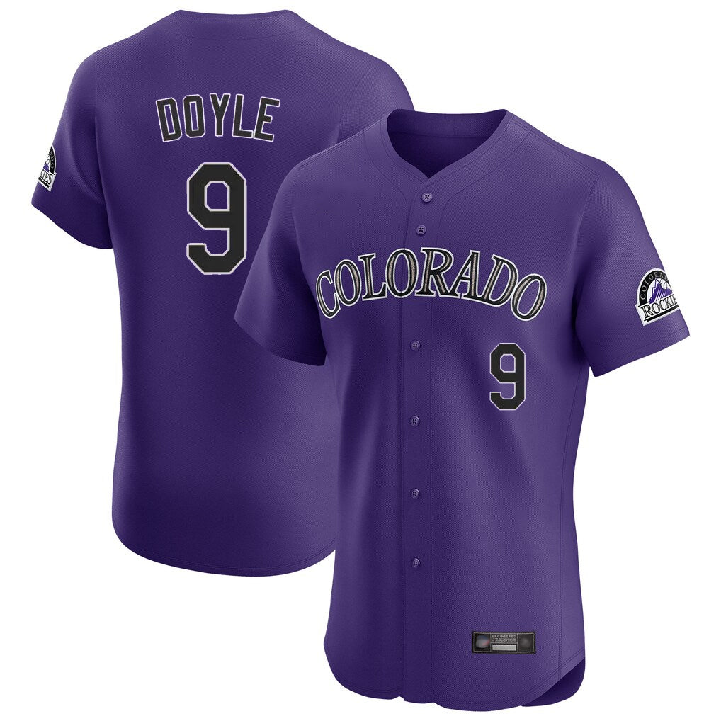 Vanessashop C.Rockies #9 Brenton Doyle Player Purple Limited Elite Home Stitched Jerseys