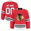 Vanessashop Custom C.Blackhawks Red Home Authentic Pro Jerseys