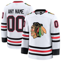 Vanessashop Custom C.Blackhawks White Away Premium Jerseys