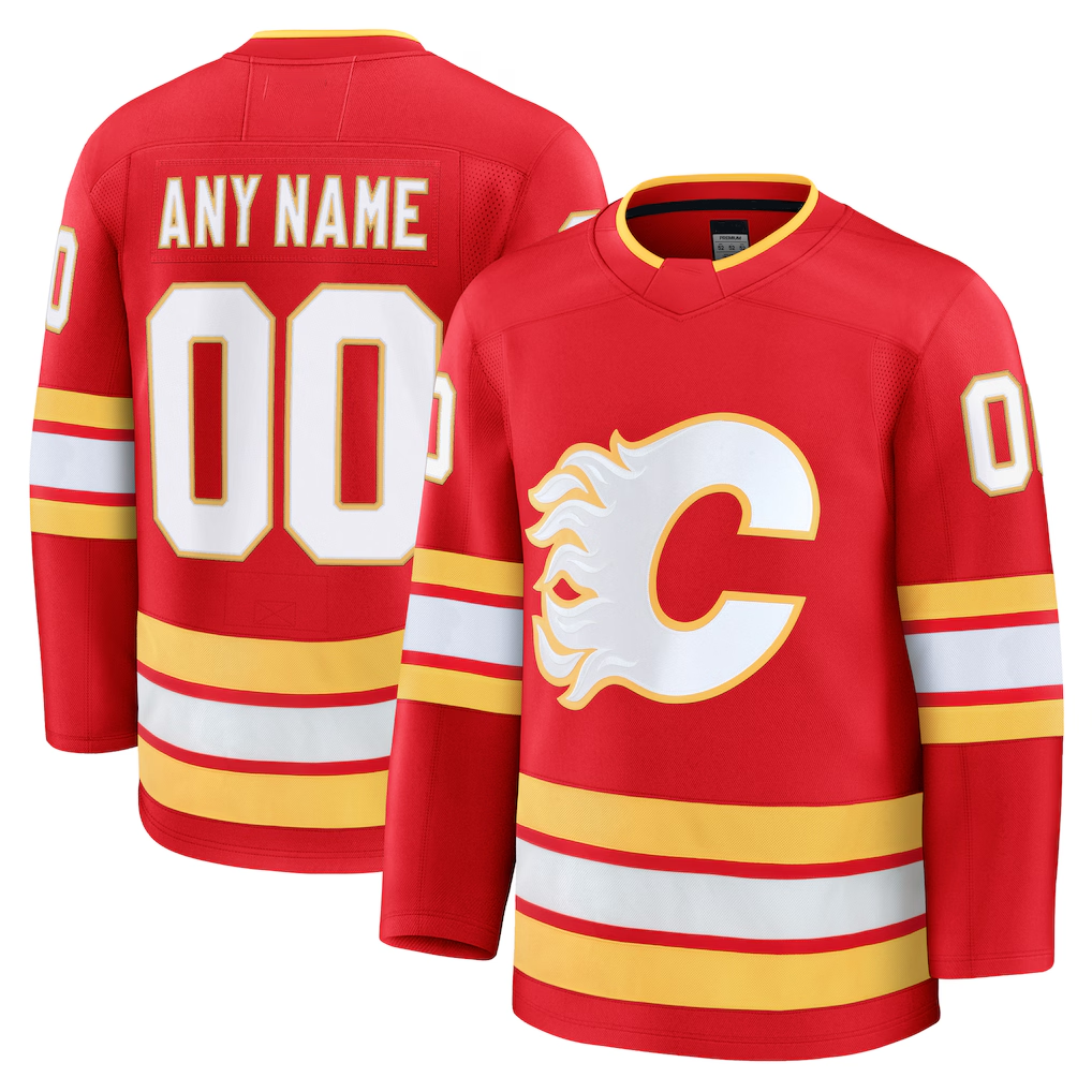 Vanessashop Custom C.Flames Red Home Premium Jerseys