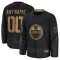 Vanessashop Custom E.Oilers Black 2024 Military Appreciation Practice Jerseys