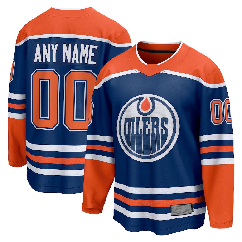 Vanessashop Custom E.Oilers Royal Home Breakaway Jerseys