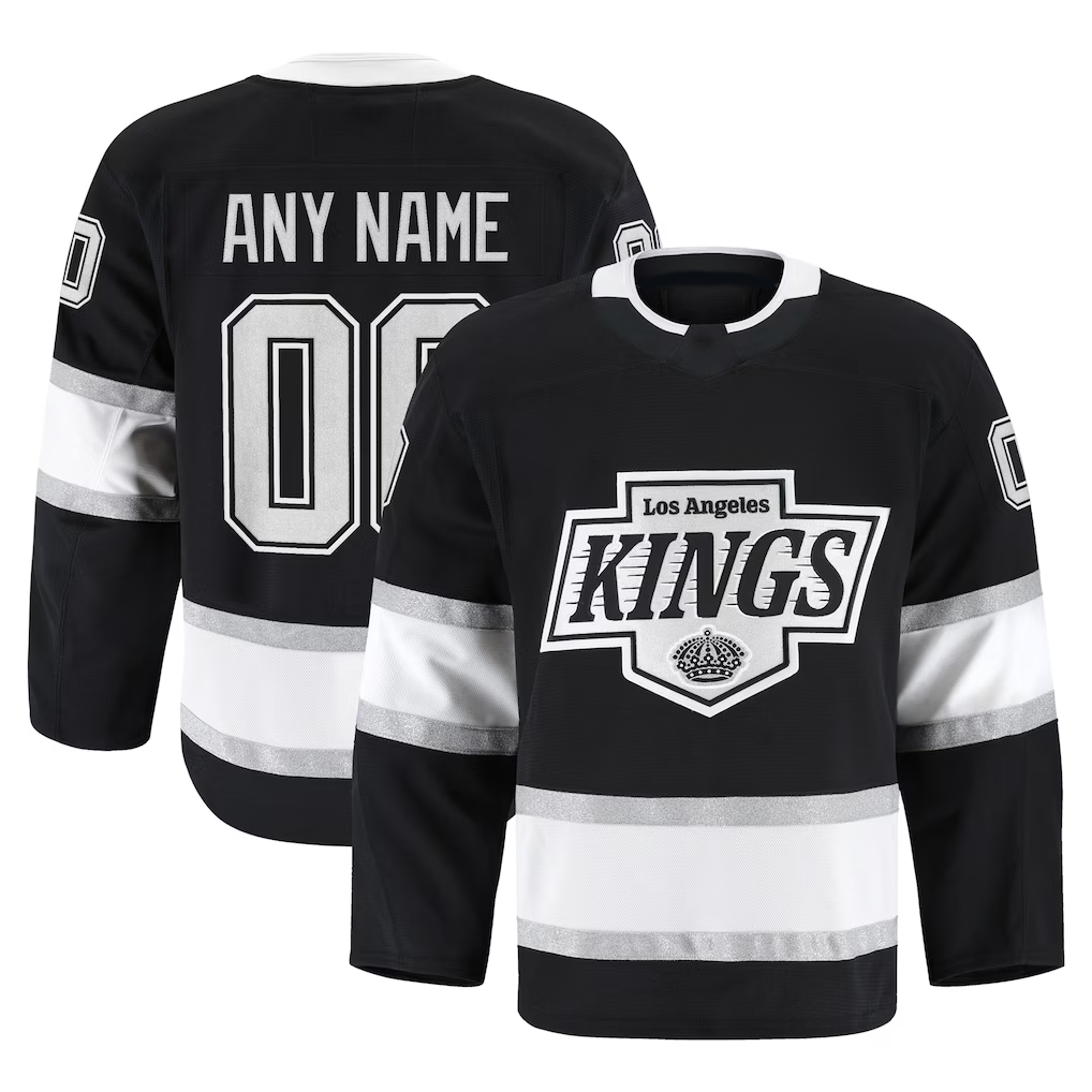Vanessashop Custom LA.Kings Black Home Authentic Pro Jerseys