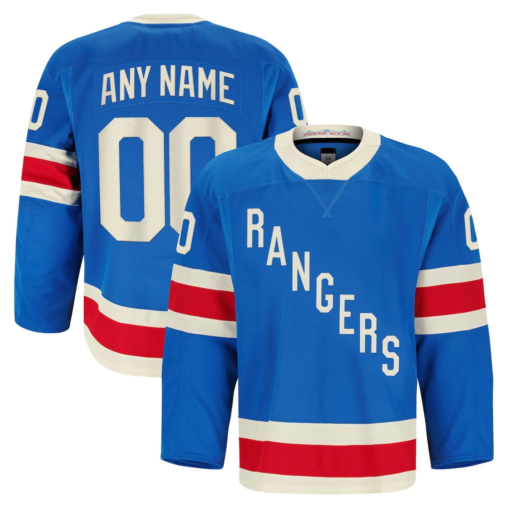 Vanessashop Custom NY.Rangers Blue Centennial Authentic Pro Jerseys