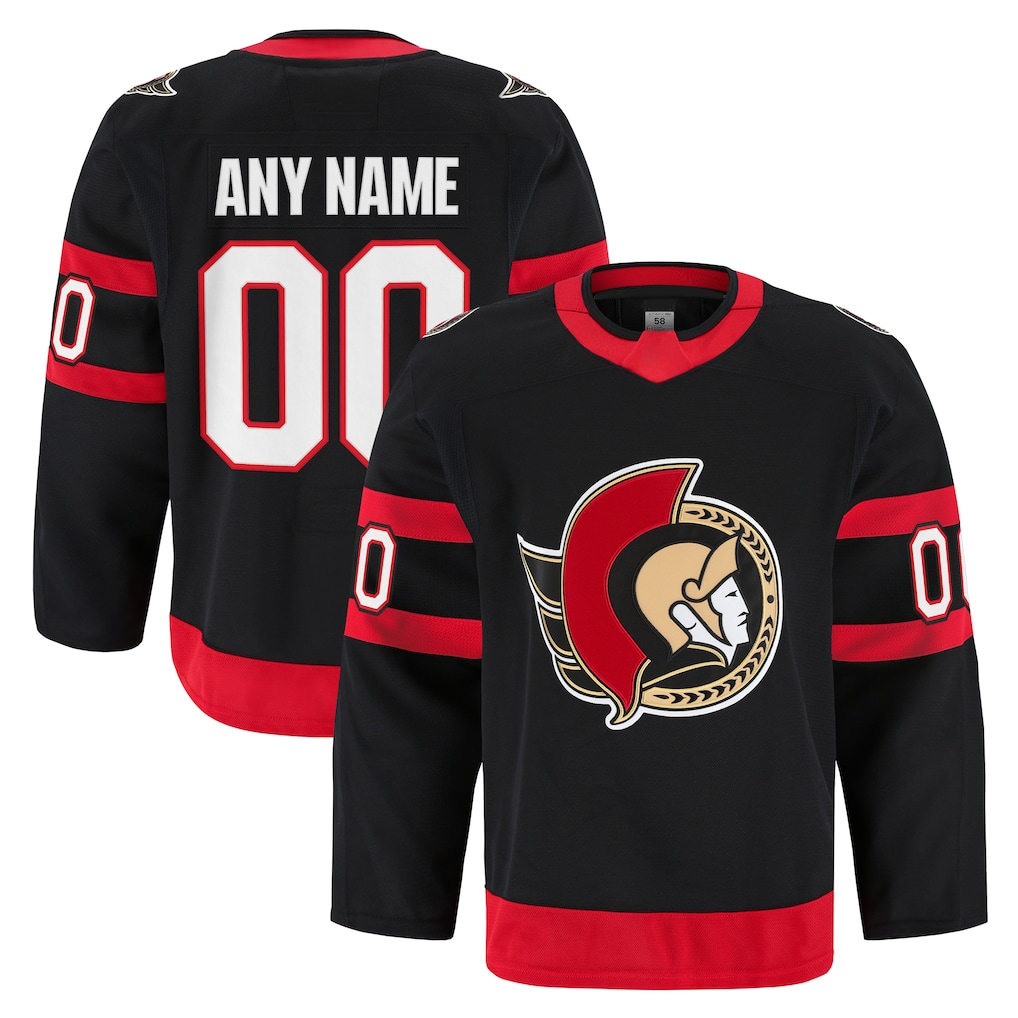 Vanessashop Custom O.Senators Black Home Authentic Pro Jerseys
