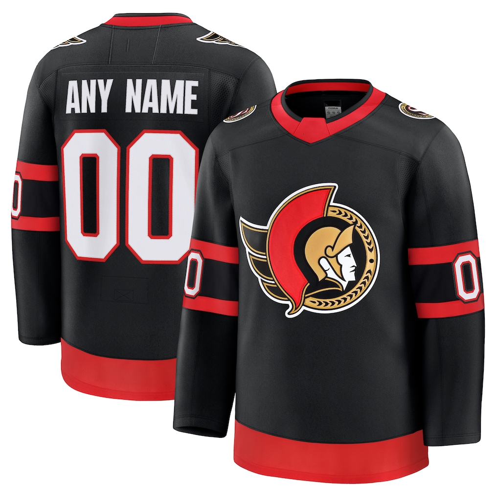 Vanessashop Custom O.Senators Black Home Premium Jerseys