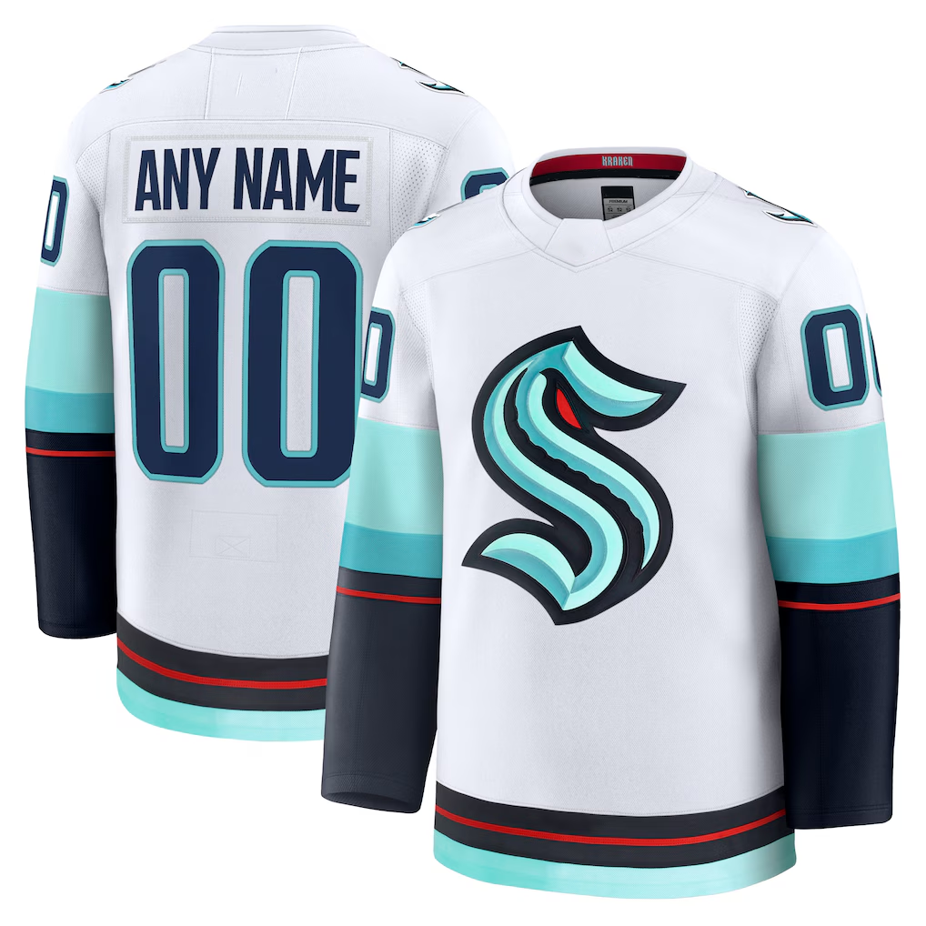 Vanessashop Custom S.Kraken White Away Premium Jerseys