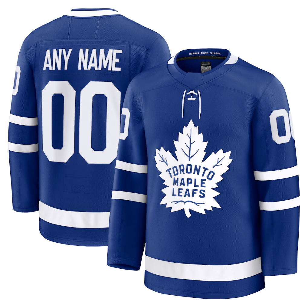 Vanessashop Custom TM.Leafs Blue Home Premium Jerseys