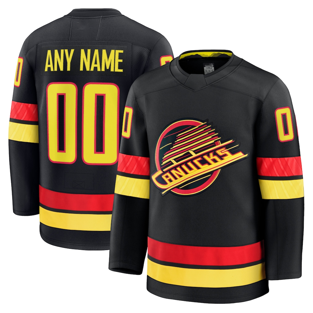 Vanessashop Custom V.Canucks Black Alternate Premium Jerseys
