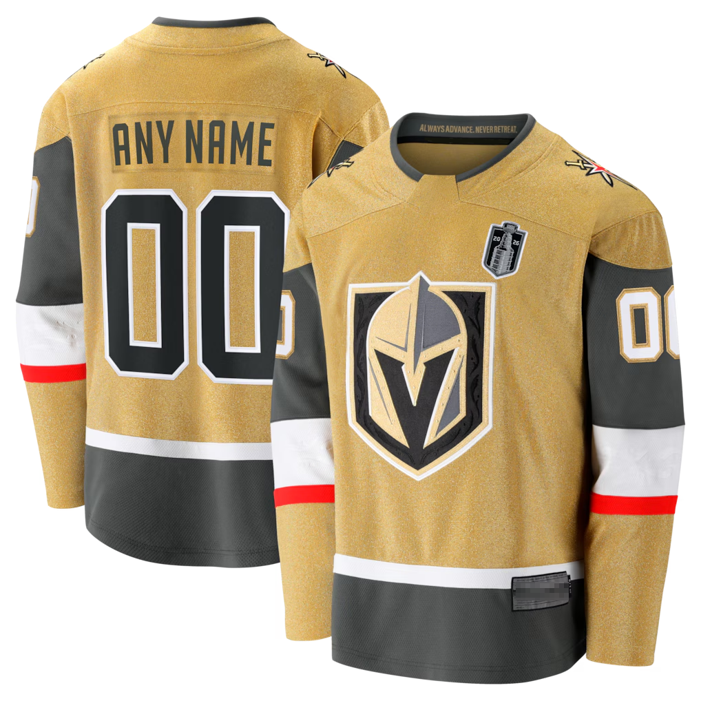 Vanessashop Custom VG.Knights Gold 2026 Stanley Cup Final Breakaway Jerseys