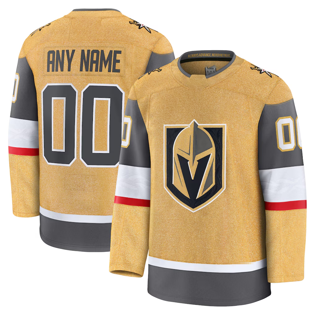 Vanessashop Custom VG.Knights Gold Home Premium Jerseys