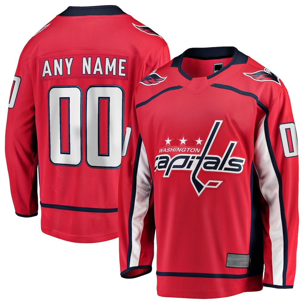 Vanessashop Custom W.Capitals Red Home Premium Jerseys