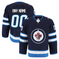 Vanessashop Custom W.Jets Navy Home Authentic Pro Jerseys