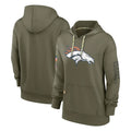 Vanessashop D.Broncos Olive Salute to Service Pullover Hoodies Limited Blank Player Stitched Jerseys
