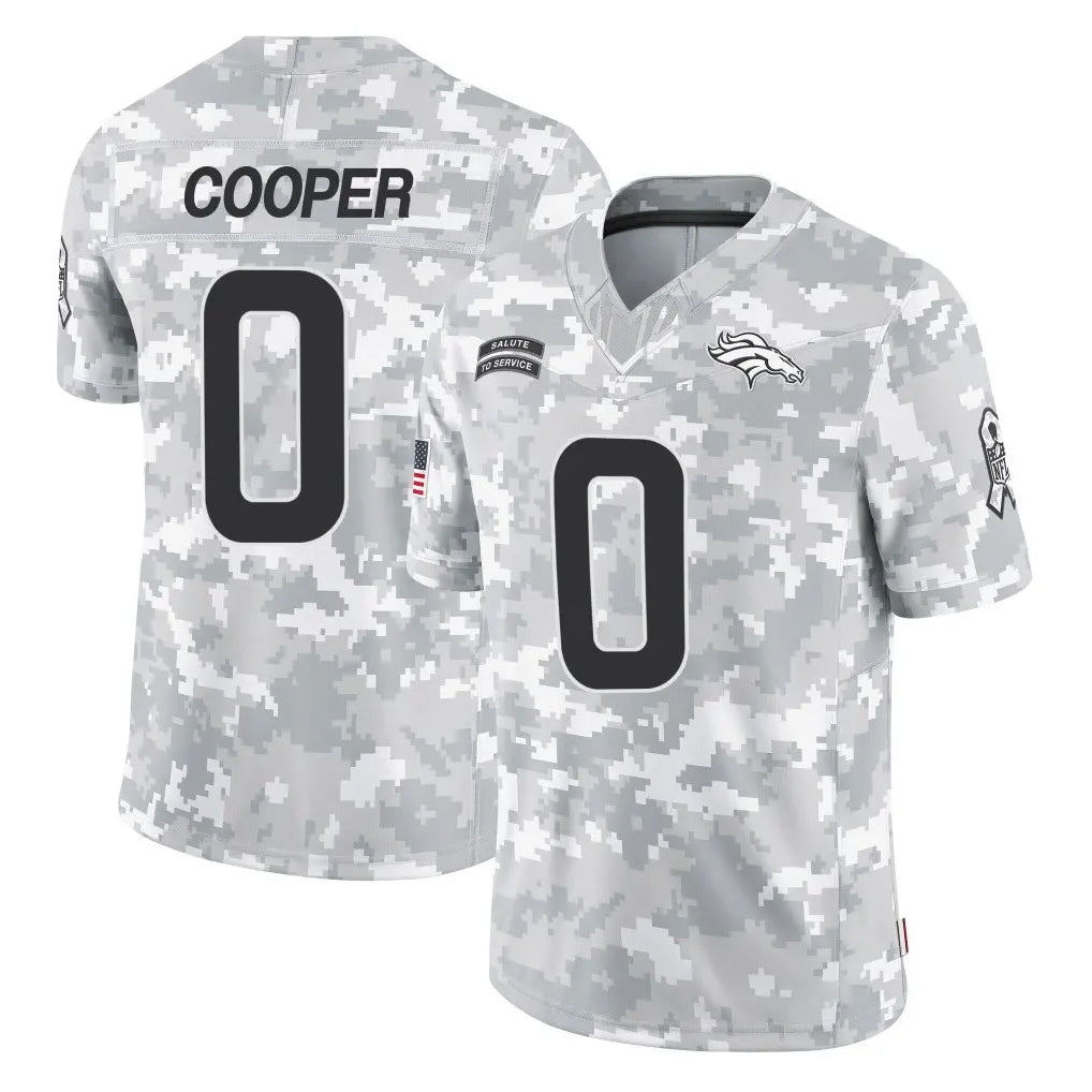 Vanessashop D.Broncos #0 Jonathon Cooper Player Arctic Camo Salute To Service Limited Stitched Jerseys