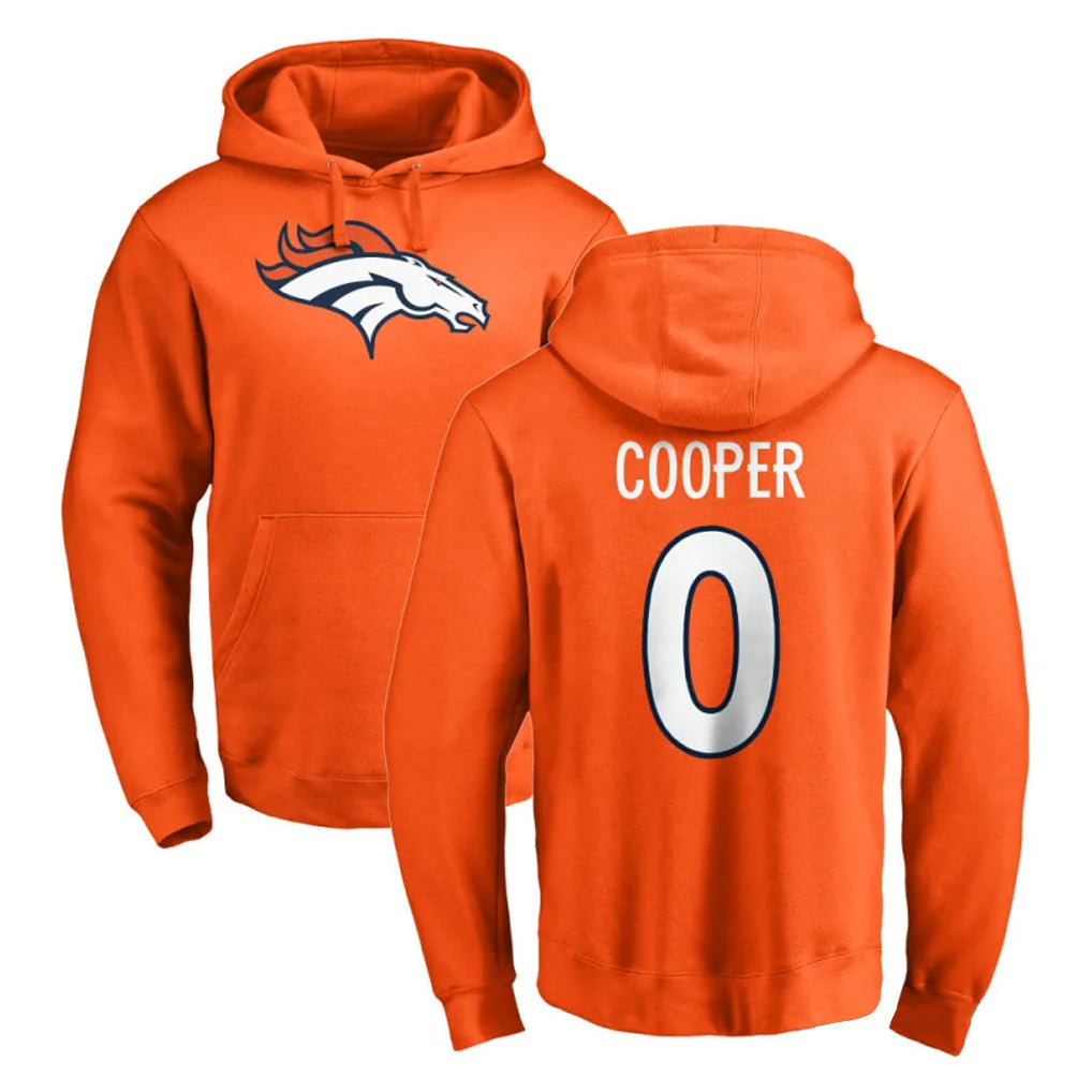 Vanessashop D.Broncos #0 Jonathon Cooper Player Orange Pullover Hoodie Limited Stitched Jerseys