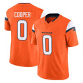 Vanessashop D.Broncos #0 Jonathon Cooper Player Orange Vapor F.U.S.E. Limited Home Game Stitched Jerseys