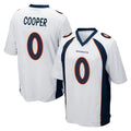 Vanessashop D.Broncos #0 Jonathon Cooper Player White Game Stitched Jerseys