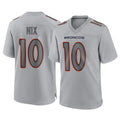 Vanessashop D.Broncos #10 Bo Nix Player Gray Atmosphere Fashion Limited Game Stitched Jerseys