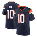 Vanessashop D.Broncos #10 Bo Nix Player Navy Limited Vapor F.U.S.E. Home Game Stitched Jerseys