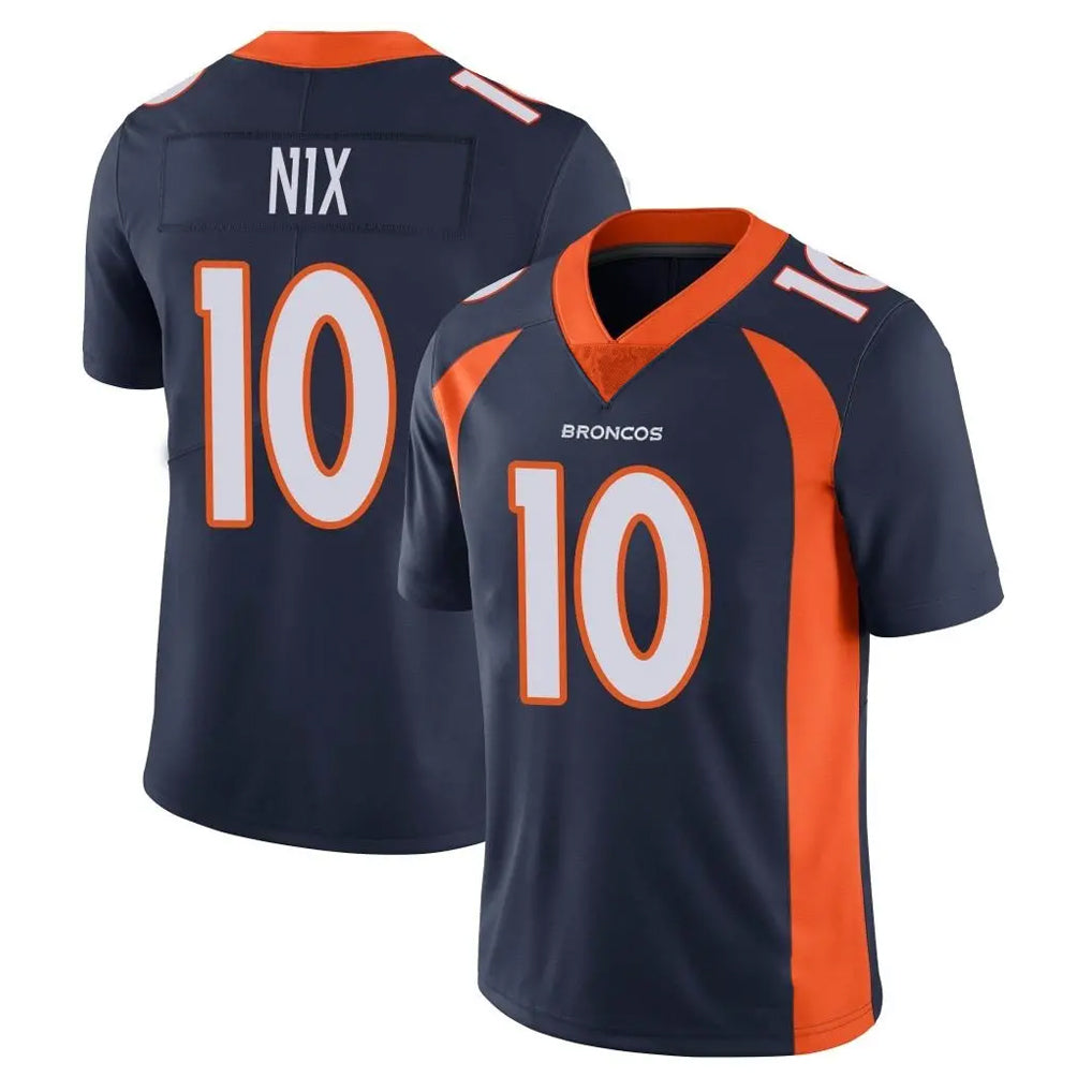 Vanessashop D.Broncos #10 Bo Nix Player Navy Vapor Untouchable Limited Game Stitched Jerseys