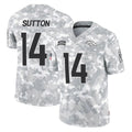 Vanessashop D.Broncos #14 Courtland Sutton Player Arctic Camo Salute To Service Limited Stitched Jerseys
