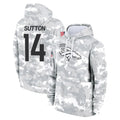 Vanessashop D.Broncos #14 Courtland Sutton Player Arctic Camo Salute to Service Hoodies Limited Game Stitched Jerseys