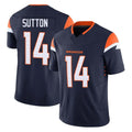 Vanessashop D.Broncos #14 Courtland Sutton Player Navy Limited Vapor F.U.S.E. Home Game Stitched Jerseys