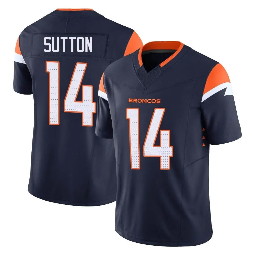 Vanessashop D.Broncos #14 Courtland Sutton Player Navy Limited Vapor F.U.S.E. Home Game Stitched Jerseys