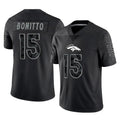 Vanessashop D.Broncos #15 Nik Bonitto Player Black Reflective Limited Stitched Jerseys