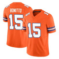 Vanessashop D.Broncos #15 Nik Bonitto Player Orange Limited Alternate Vapor F.U.S.E. Throwback Game Stitched Jerseys
