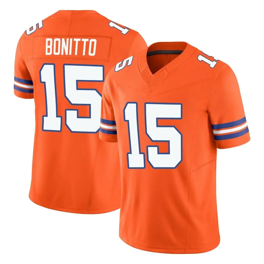 Vanessashop D.Broncos #15 Nik Bonitto Player Orange Limited Alternate Vapor F.U.S.E. Throwback Game Stitched Jerseys