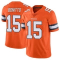 Vanessashop D.Broncos #15 Nik Bonitto Player Orange Vapor Untouchable Limited Home Game Stitched Jerseys