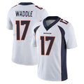 Vanessashop D.Broncos #17 Jaylen Waddle Player White Vapor Untouchable Limited Home Game Stitched Jerseys