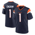 Vanessashop D.Broncos #1 Evan Engram Player Navy Home Game Stitched Jerseys