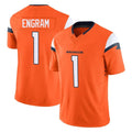 Vanessashop D.Broncos #1 Evan Engram Player Orange Vapor F.U.S.E. Limited Home Game Stitched Jerseys