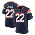 Vanessashop D.Broncos #22 Brandon Jones Player Navy Home Game Stitched Jerseys