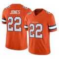 Vanessashop D.Broncos #22 Brandon Jones Player Orange Limited Alternate Vapor F.U.S.E. Throwback Game Stitched Jerseys
