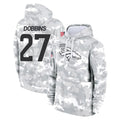 Vanessashop D.Broncos #27 J.K. Dobbins Player Arctic Camo Salute to Service Hoodies Limited Game Stitched Jerseys
