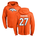 Vanessashop D.Broncos #27 J.K. Dobbins Player Orange Pullover Hoodie Limited Stitched Jerseys
