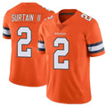 Vanessashop D.Broncos #2 Pat Surtain II Player Orange Vapor Untouchable Limited Home Game Stitched Jerseys