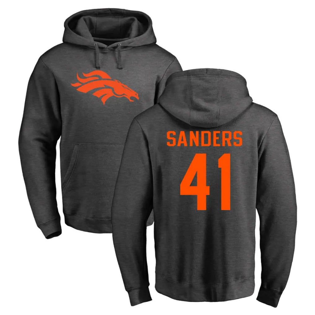 Vanessashop D.Broncos #41 Drew Sanders Player Ash One Color Pullover Hoodie Limited Stitched Jerseys