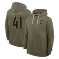 Vanessashop D.Broncos #41 Drew Sanders Player Olive Salute to Service Pullover Hoodies Limited Stitched Jerseys