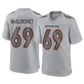 Vanessashop D.Broncos #69 Mike McGlinchey Player Gray Atmosphere Fashion Limited Game Stitched Jerseys
