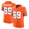 Vanessashop D.Broncos #69 Mike McGlinchey Player Orange Limited Alternate Vapor F.U.S.E. Throwback Game Stitched Jerseys
