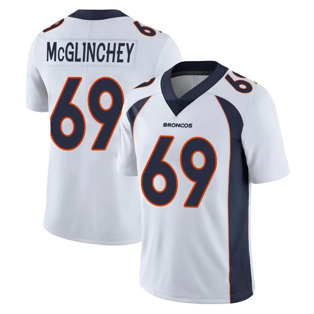 Vanessashop D.Broncos #69 Mike McGlinchey Player White Vapor Untouchable Limited Home Game Stitched Jerseys
