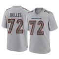 Vanessashop D.Broncos #72 Garett Bolles Player Gray Atmosphere Fashion Limited Game Stitched Jerseys