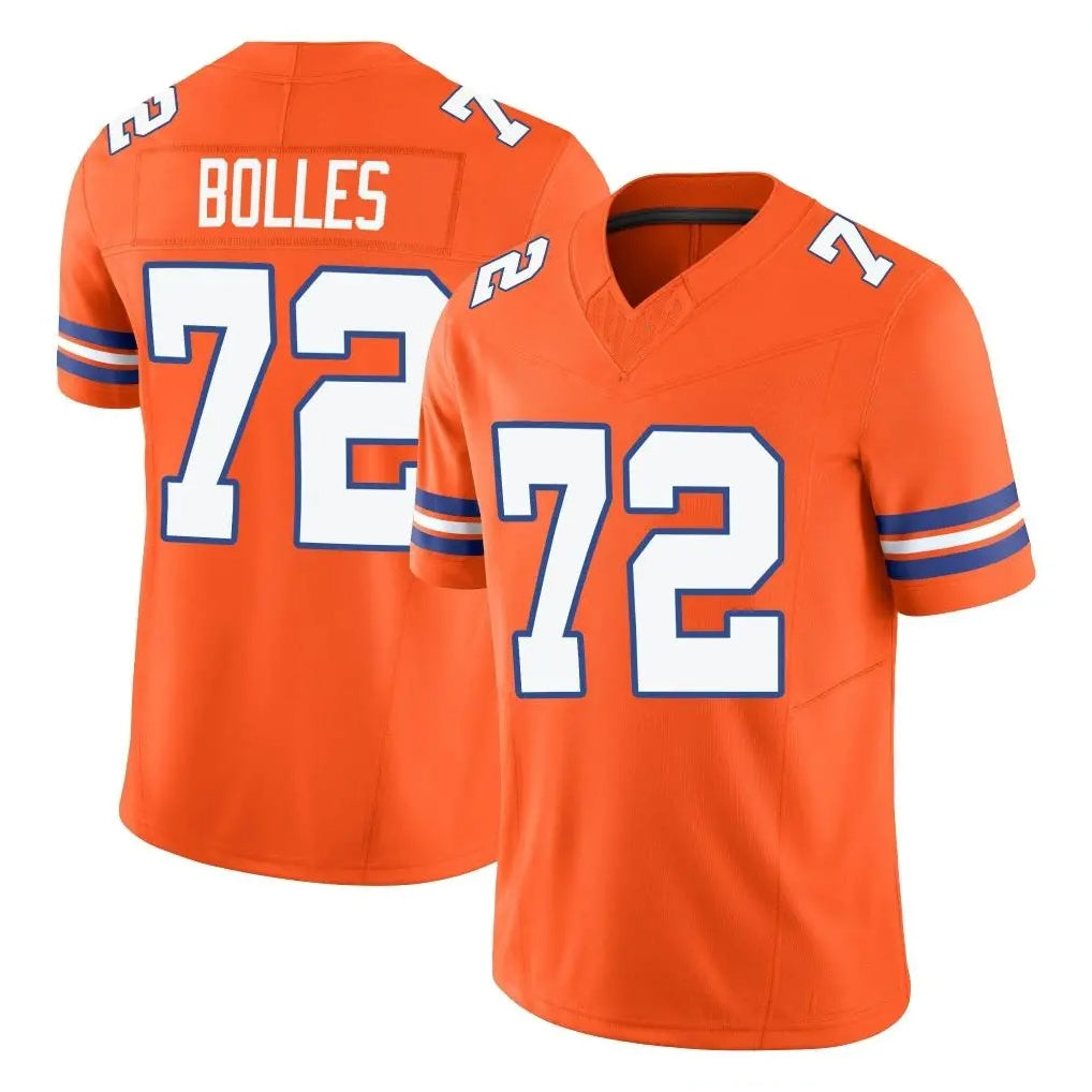 Vanessashop D.Broncos #72 Garett Bolles Player Orange Limited Alternate Vapor F.U.S.E. Throwback Game Stitched Jerseys