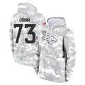 Vanessashop D.Broncos #73 Frank Crum Player Arctic Camo Salute to Service Hoodies Limited Game Stitched Jerseys