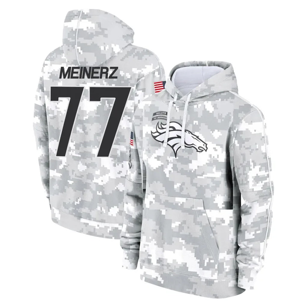 Vanessashop D.Broncos #77 Quinn Meinerz Player Arctic Camo Salute to Service Hoodies Limited Game Stitched Jerseys